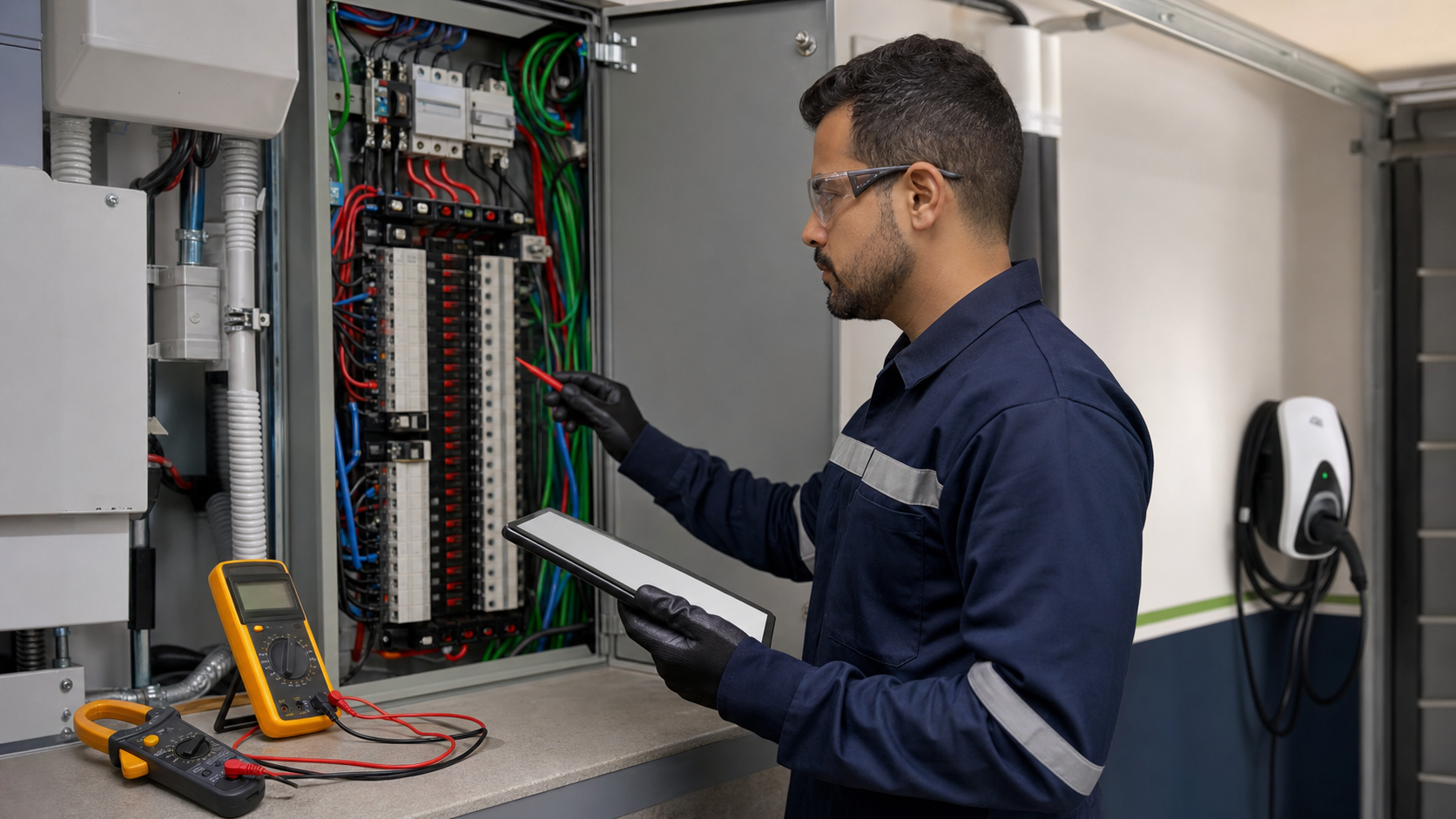 Avaliação elétrica para infraestrutura de carregador veicular